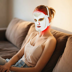 ZJZK Red Light Therapy Face Mask, Colorful Silicone Phototherapy for Facial Care