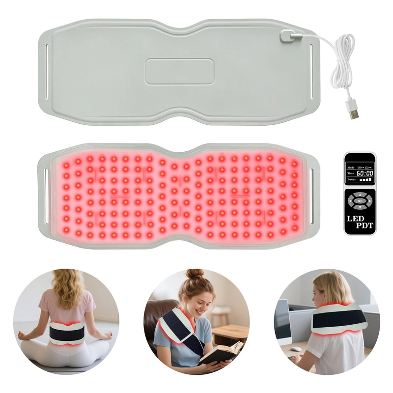 ZJZK Red Light Therapy Belt for Body Pain Relief, Silicone Red Light Panel with 660nm 850nm 940nm for Joint, Muscle, Waist, and Back, Deep Therapy Pad for Home Use, Perfect Gift for Parents, Family, Friends, and Partners