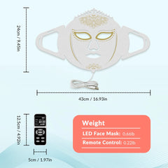 ZJZK Red Light Therapy Face Mask, Colorful Silicone Phototherapy for Facial Care