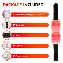 ZJZK Red Light Therapy Belt for Body Pain Relief, Silicone Red Light Panel with 660nm 850nm 940nm for Joint, Muscle, Waist, and Back, Deep Therapy Pad for Home Use, Perfect Gift for Parents, Family, Friends, and Partners